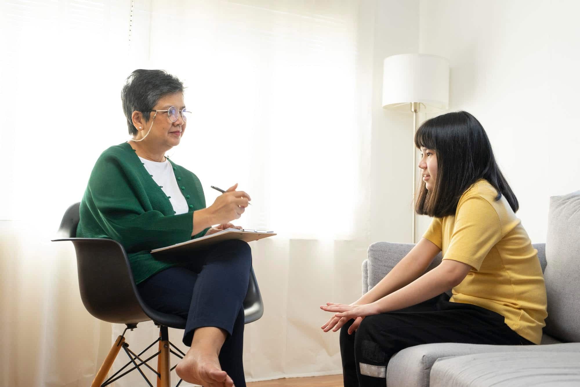 A person engaging in anger management counselling in Singapore.