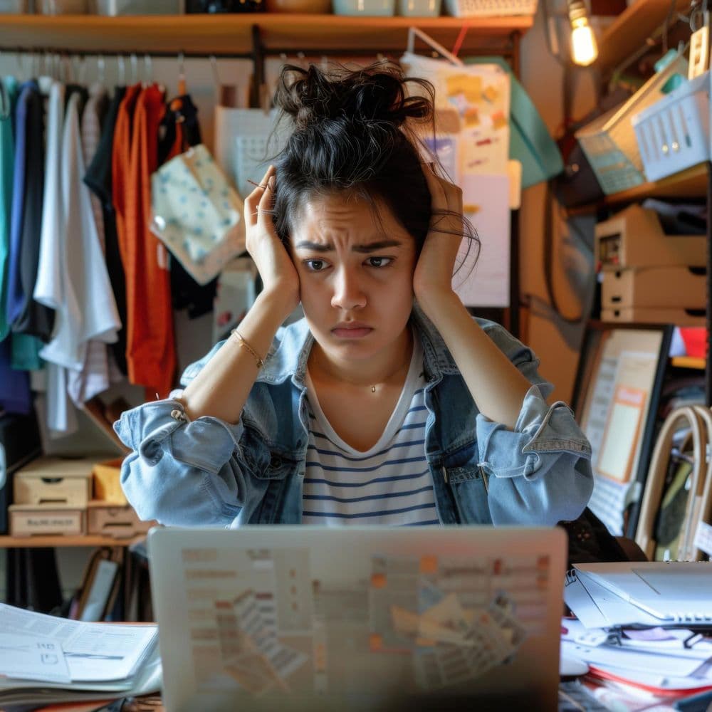 A person stressed about various issues and considering seeing a psychologist in Singapore.