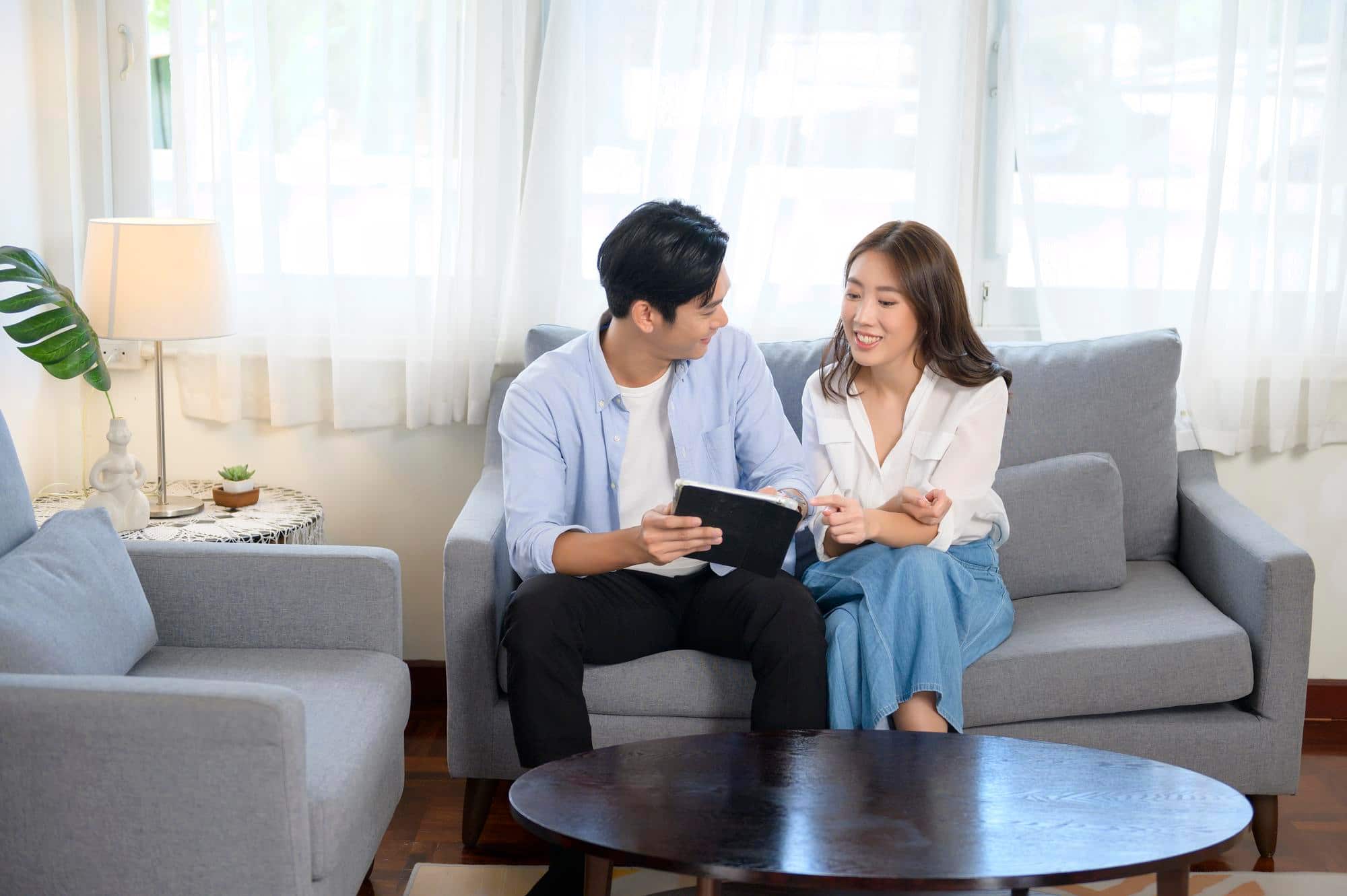 A couple getting ready for their first pre-marital counselling session in Singapore.